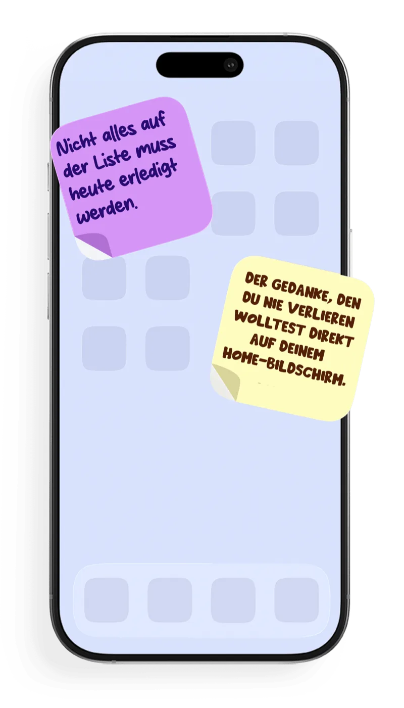 FontNotes-Notiz-Widgets auf einem iPhone- oder iPad-Home-Bildschirm